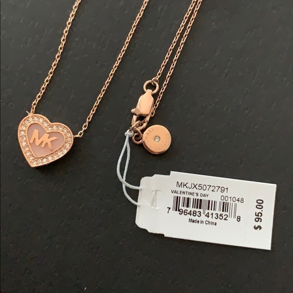 NWT authentic MK rose gold tone heart pendant - Picture 7 of 7
